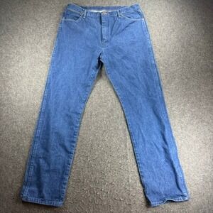 Wrangler A401 2030 Men's Blue Denim Jeans Cowboy Work Ranch Size 38x36